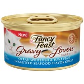 Fancy Feast Gravy Lovers Ocean Whitefish and Tuna Feast 85g 1 Carton (24 Cans)